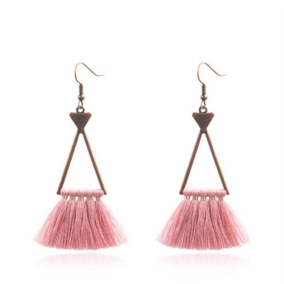 Jewelry - Boho Tassel Triangle Earrings